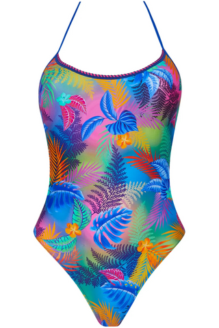 Antigel Blue Halterneck Swimsuit - L Avatar Des Iles