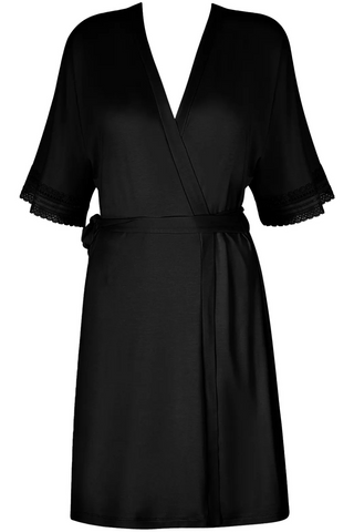 Antigel Simply Graphic Black Mid-Length Robe