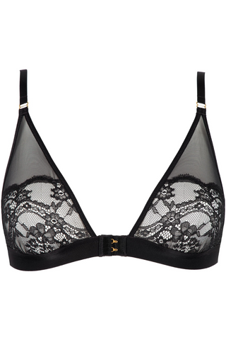 Atelier Amour Evasion Sensuelle Lace Triangle Bra Black