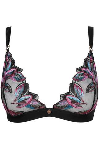 Atelier Amour Oiseau de Paradis Wireless Triangle Bra Black