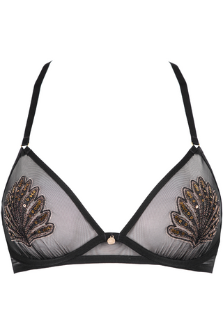 Atelier Amour Show Time Underwired Triangle Bra Black | Sheer Lingerie