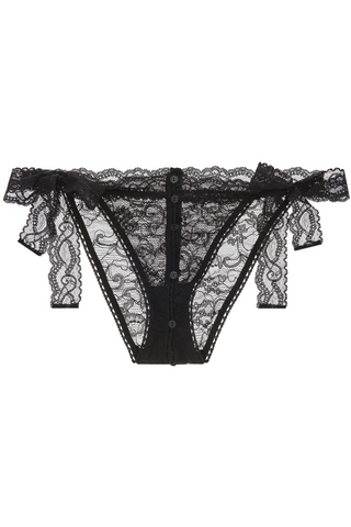 Aubade Boîte à Désir Openable Lace Brief Black | French Lingerie