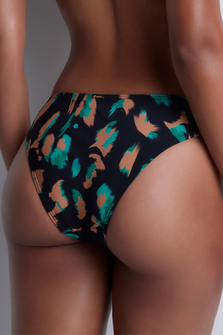 Aubade Feline Energy Bikini Bottom Green Panther