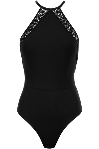 Aubade Les Bodys Open Back Bodysuit Black