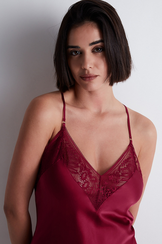 Aubade Midnight Whisper Nightie Crimson Red