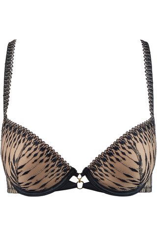 Aubade Voodoo Kiss Moulded Plunge Bra Millenium Black