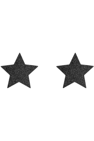 Bijoux Indiscrets Flash Glitter Star Pasties Black