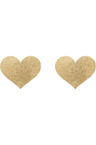 Bijoux Indiscrets Flash Heart Pasties Gold