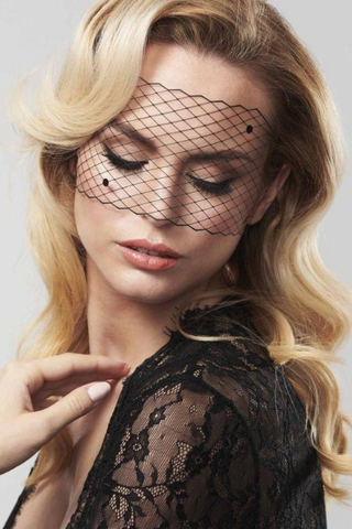 Bijoux Indiscrets Louise Vinyl Mask Black