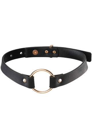 Bijoux Indiscrets Maze Vegan Leather Thin Choker Black