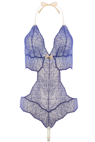 Bracli Sydney Double Pearl Lace Bodysuit Blue