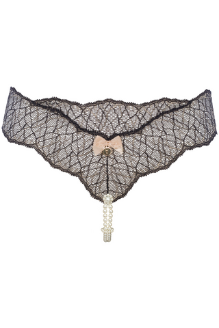 Bracli Sydney Double Pearl Thong Black