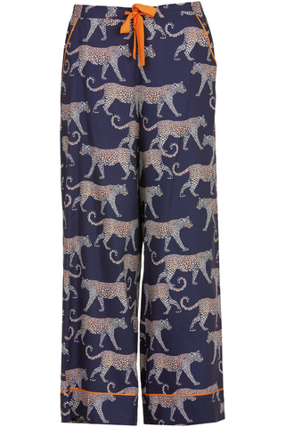 Cyberjammies Taylor Leopard Print Pyjama Bottom Navy