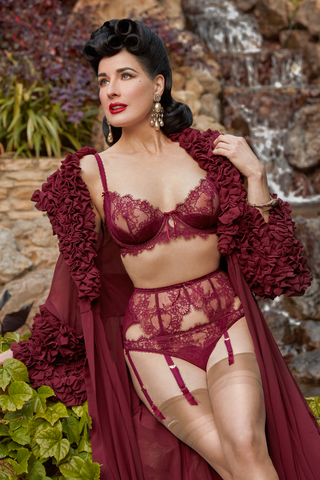 Dita Von Teese Zsa Zsa Suspender Mulberry