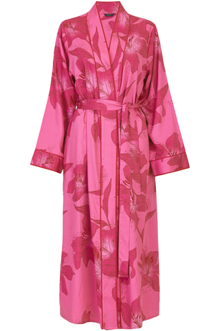 Fable & Eve Covent Garden Floral Print Dressing Gown Pink