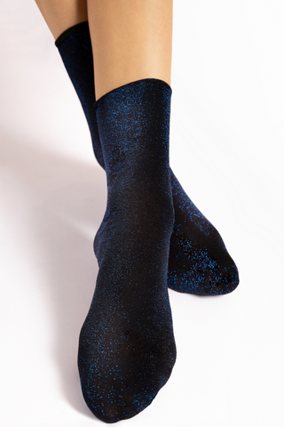 FiORE Bestie Shimmer Socks Blue 60 Denier