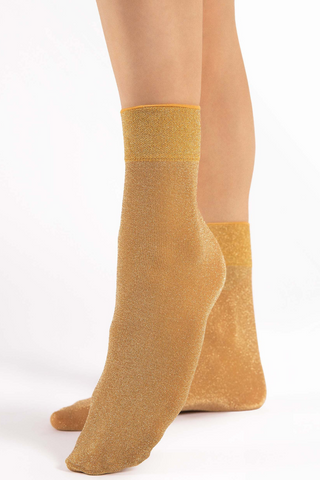 FiORE Brillo Shimmer Socks Golden Glow & Gold 60 Denier