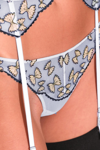 Fleur Du Mal Farfalle Embroidery Thong Ice Queen