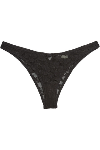 Fleur Du Mal Le Stretch Lace Cheeky Brief Black