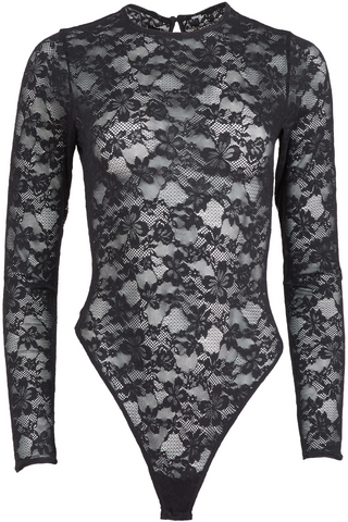 Fleur Du Mal Le Stretch Lace Long Sleeve Bodysuit - Naughty Knickers