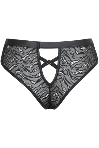 Jolidon Karma Cat High Waist Brazilian Brief Black