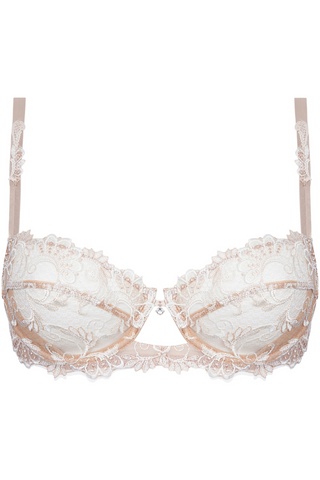 Lise Charmel Dressing Floral Half Cup Bra Beige