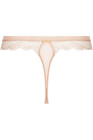 Lise Charmel Dressing Floral Tanga Thong Beige