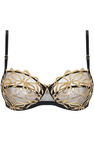 Lise Charmel Eclats d’or Half Cup Bra Black & Gold