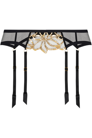 Lise Charmel Eclats d’or Garter Belt Black & Gold