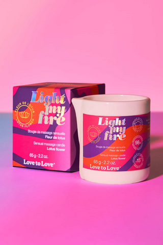 Love to Love Lotus Flower Massage Candle 65g | Light My Fire