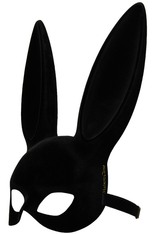 Maison Close Black Velvet Bunny Mask with Tail