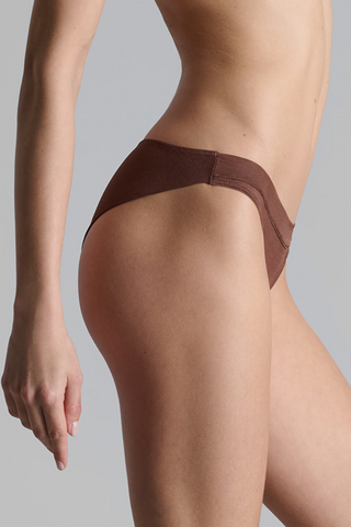 Maison Close Corps à Corps Sheer Brief Brown