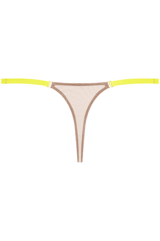 Maison Close Corps à Corps Mini Thong Vanilla/Neon Yellow