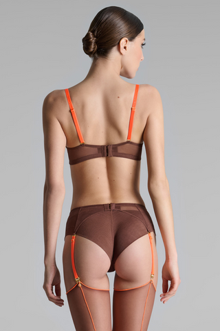 Maison Close Corps à Corps Suspender Belt Brown & Orange