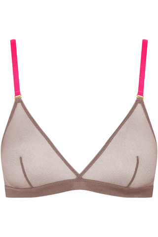 Maison Close Corps à Corps Triangle Bralette Taupe - Sheer Lingerie