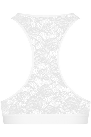 Maison Close Flashback Lace Bralette White