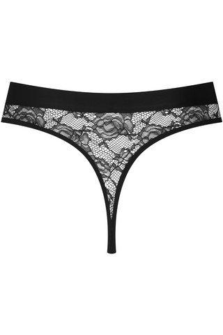 Maison Close Flashback Lace High Waist Thong Black