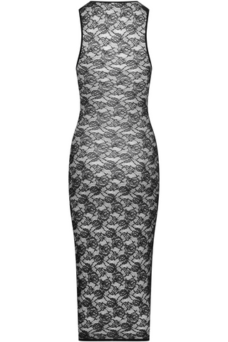 Maison Close Flashback Lace Sleeveless Midi Dress Black