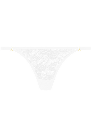 Maison Close Flashback Lace Mini Thong White