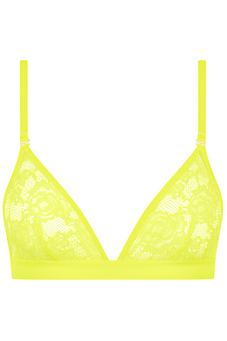 Maison Close Flashback Triangle Bra Neon Yellow