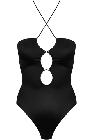 Maison Close French Kiss Womens Bandeau Thong Bodysuit Black