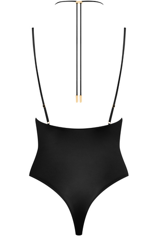 Maison Close French Kiss Strap Thong Bodysuit Black