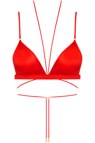 Maison Close French Kiss Triangle Bra Red