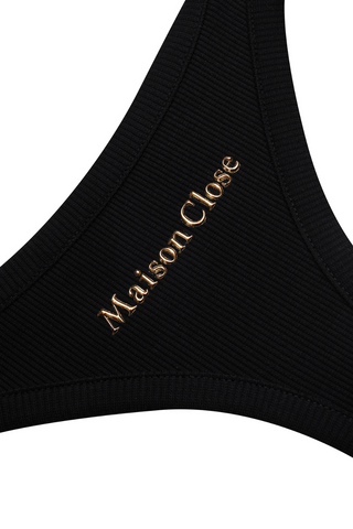 Maison Close Le Vestiaire Ribbed Cotton Tank Top Black