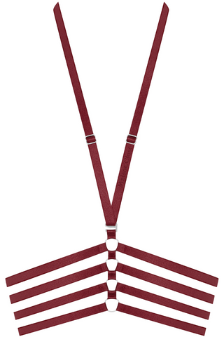 Maison Close Les Fétiches Harness Burgundy & Silver