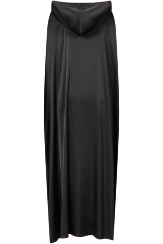 Maison Close Les Fétiches Long Satin Hooded Cape Black