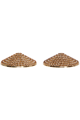 Maison Close Rhinestone Metal Nipple Covers Gold