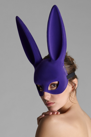 Maison Close Purple Velvet Bunny Mask