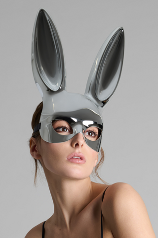 Maison Close Silver Mirror Bunny Mask