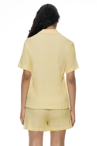 Mey Vichy Dreams Yellow Short Pyjama Set